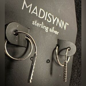 MADYSINN Sterling Silver CZ earrings new
